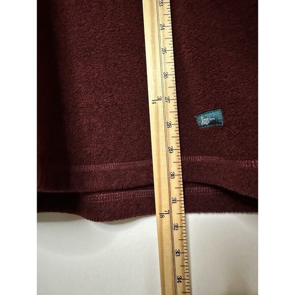 G.H. BASS & CO Explorer 1/4 Zip Up Burgundy Fleece Sweater Men's XL - Picture 5 of 6